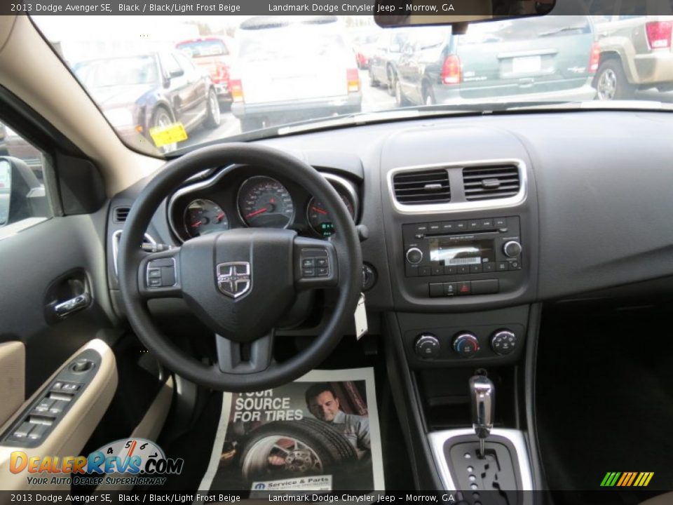 2013 Dodge Avenger SE Black / Black/Light Frost Beige Photo #8