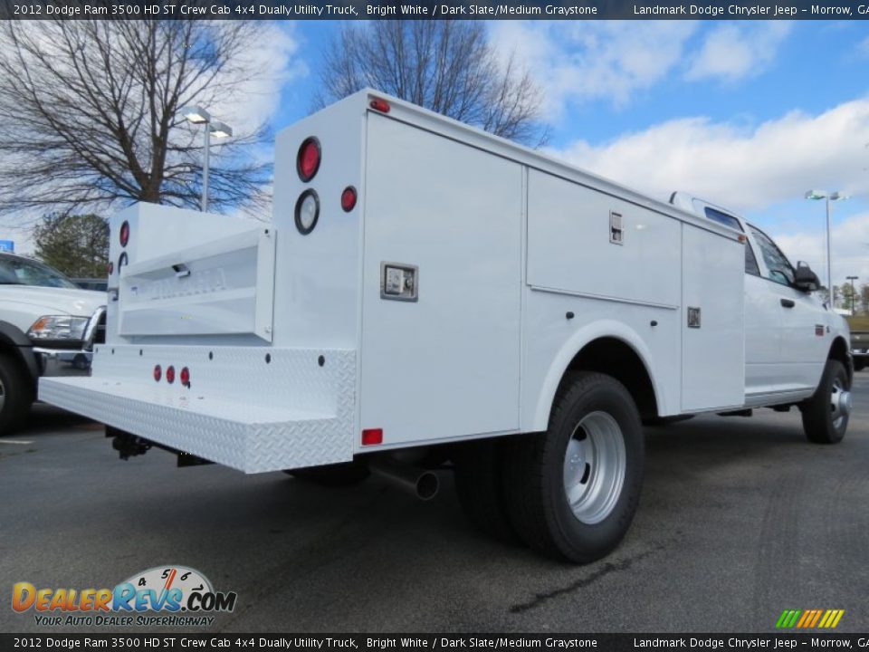 2012 Dodge Ram 3500 HD ST Crew Cab 4x4 Dually Utility Truck Bright White / Dark Slate/Medium Graystone Photo #3