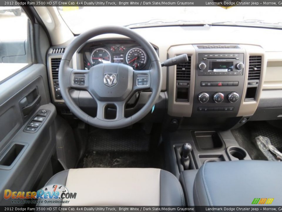 2012 Dodge Ram 3500 HD ST Crew Cab 4x4 Dually Utility Truck Bright White / Dark Slate/Medium Graystone Photo #9