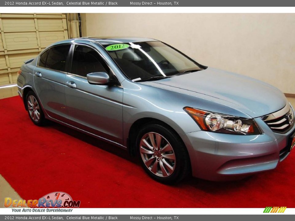 2012 Honda Accord EX-L Sedan Celestial Blue Metallic / Black Photo #1