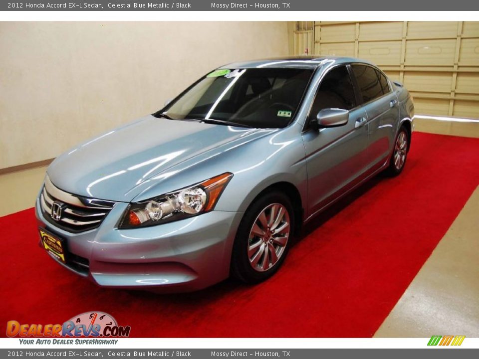 2012 Honda Accord EX-L Sedan Celestial Blue Metallic / Black Photo #3