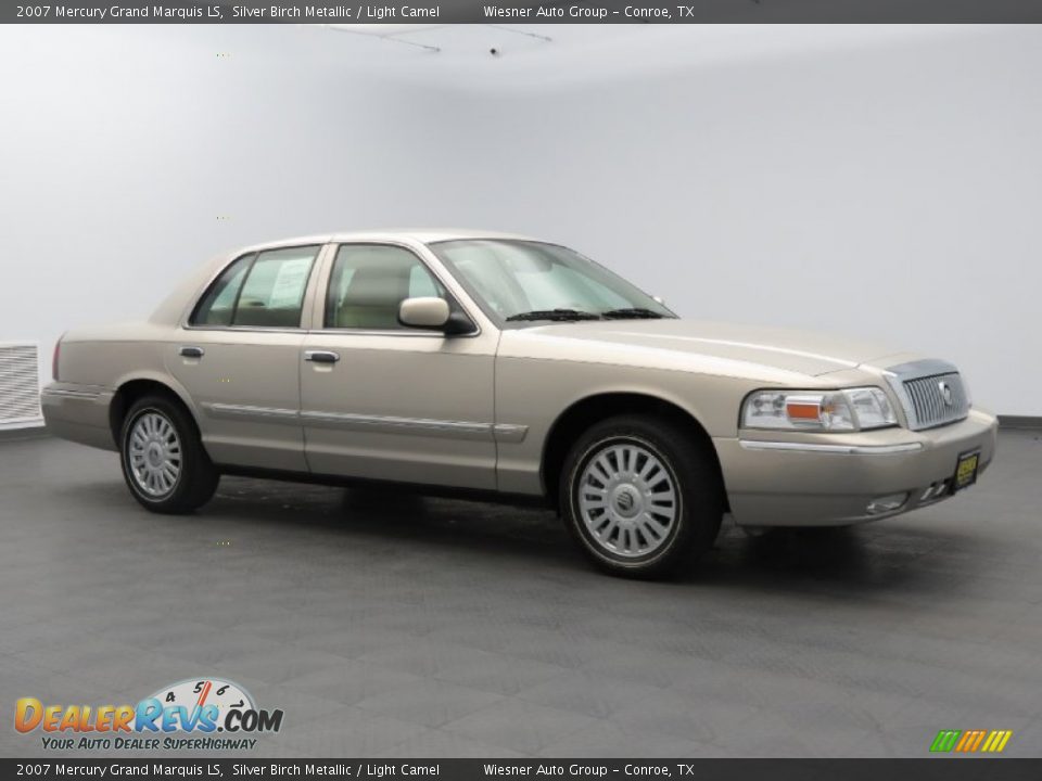 2007 Mercury Grand Marquis LS Silver Birch Metallic / Light Camel Photo #3