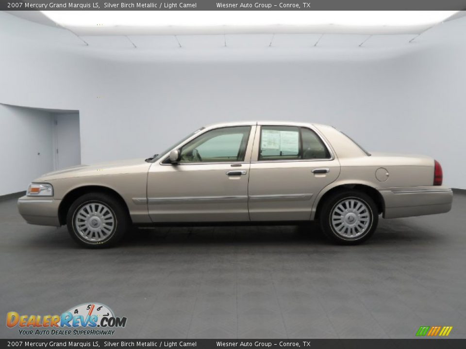 2007 Mercury Grand Marquis LS Silver Birch Metallic / Light Camel Photo #8