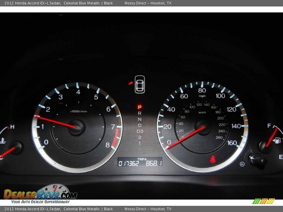 2012 Honda Accord EX-L Sedan Celestial Blue Metallic / Black Photo #25