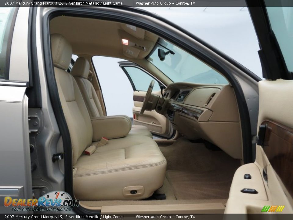 2007 Mercury Grand Marquis LS Silver Birch Metallic / Light Camel Photo #14