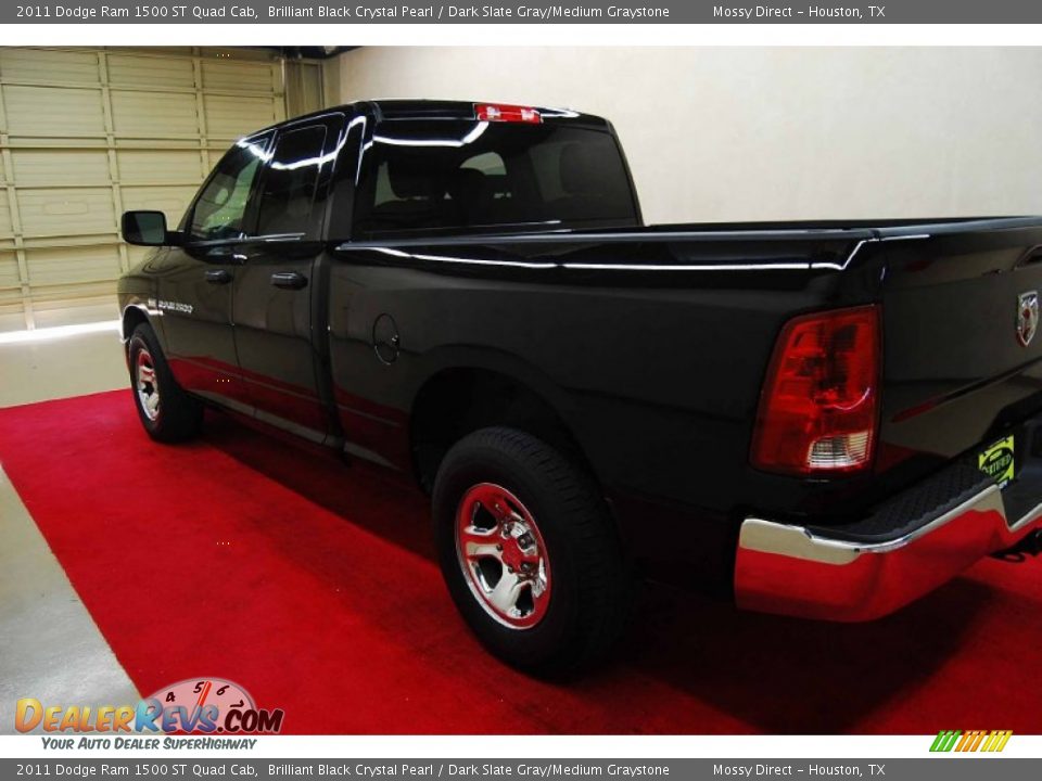 2011 Dodge Ram 1500 ST Quad Cab Brilliant Black Crystal Pearl / Dark Slate Gray/Medium Graystone Photo #4
