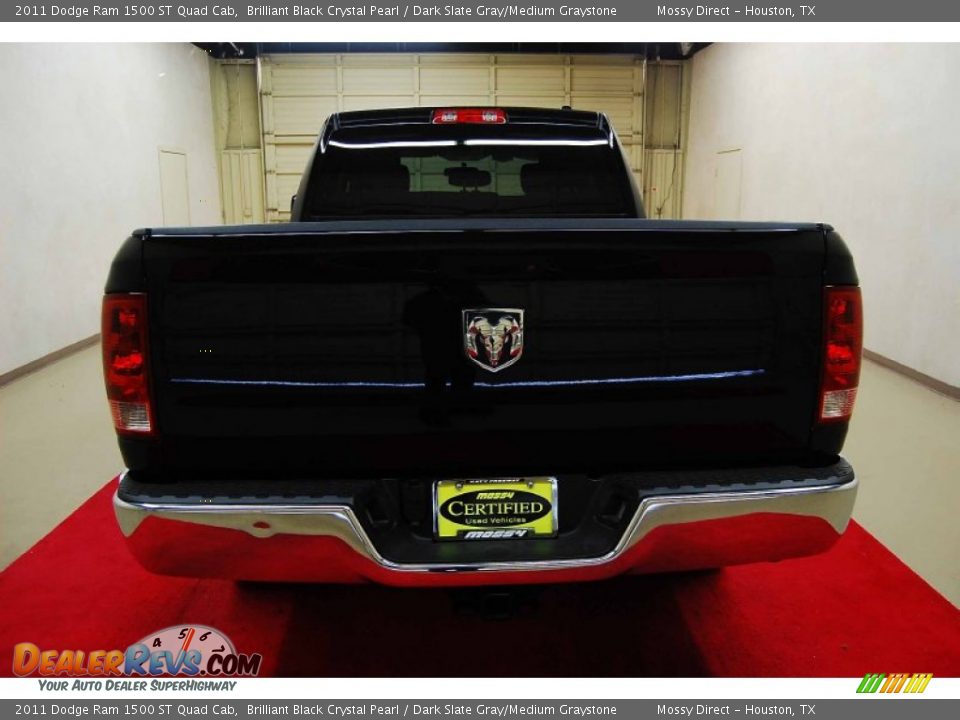 2011 Dodge Ram 1500 ST Quad Cab Brilliant Black Crystal Pearl / Dark Slate Gray/Medium Graystone Photo #5