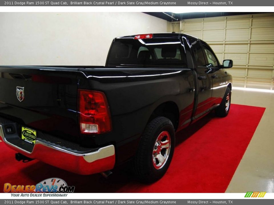 2011 Dodge Ram 1500 ST Quad Cab Brilliant Black Crystal Pearl / Dark Slate Gray/Medium Graystone Photo #6