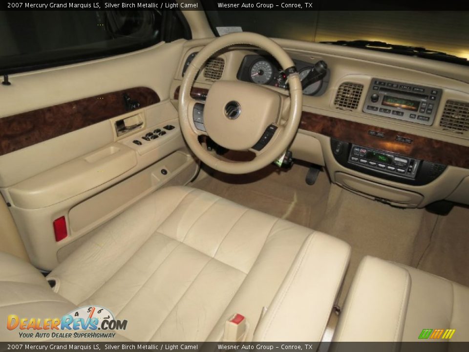 2007 Mercury Grand Marquis LS Silver Birch Metallic / Light Camel Photo #17