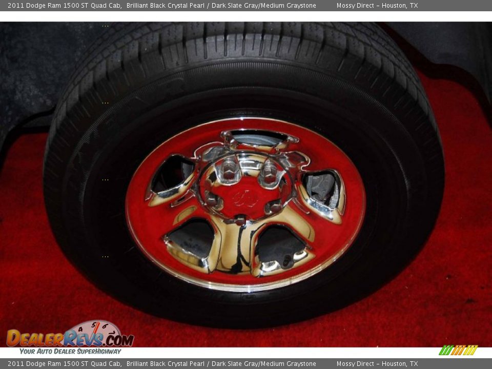 2011 Dodge Ram 1500 ST Quad Cab Brilliant Black Crystal Pearl / Dark Slate Gray/Medium Graystone Photo #8