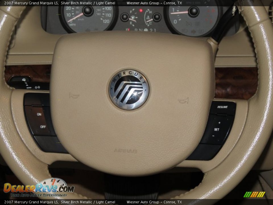 2007 Mercury Grand Marquis LS Silver Birch Metallic / Light Camel Photo #23