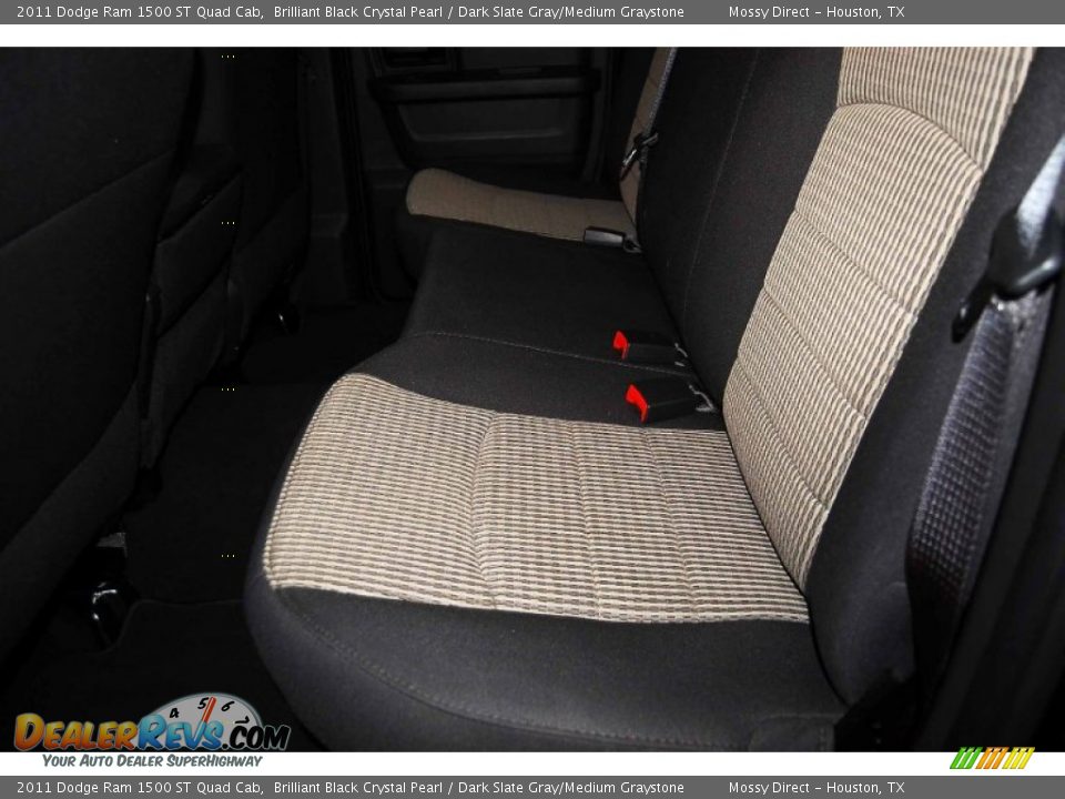2011 Dodge Ram 1500 ST Quad Cab Brilliant Black Crystal Pearl / Dark Slate Gray/Medium Graystone Photo #14