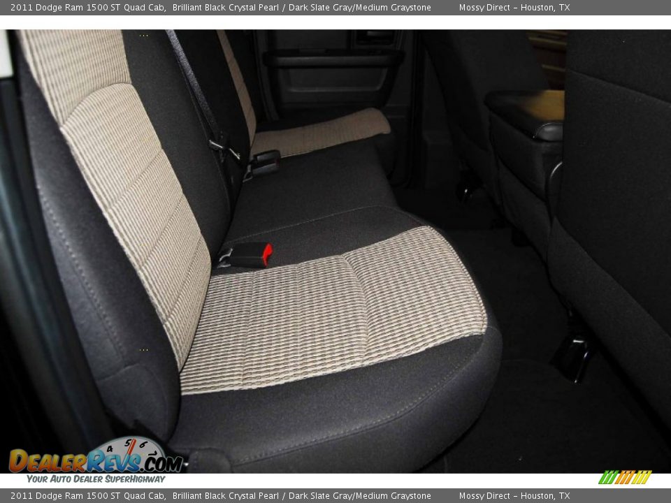 2011 Dodge Ram 1500 ST Quad Cab Brilliant Black Crystal Pearl / Dark Slate Gray/Medium Graystone Photo #16