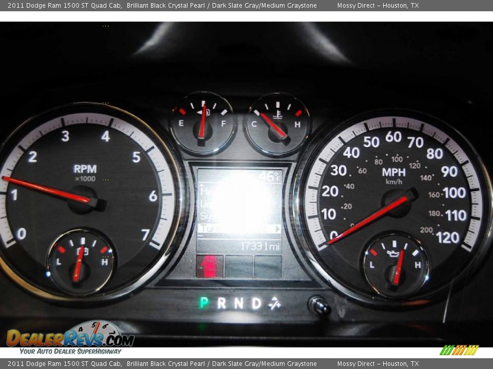 2011 Dodge Ram 1500 ST Quad Cab Brilliant Black Crystal Pearl / Dark Slate Gray/Medium Graystone Photo #22