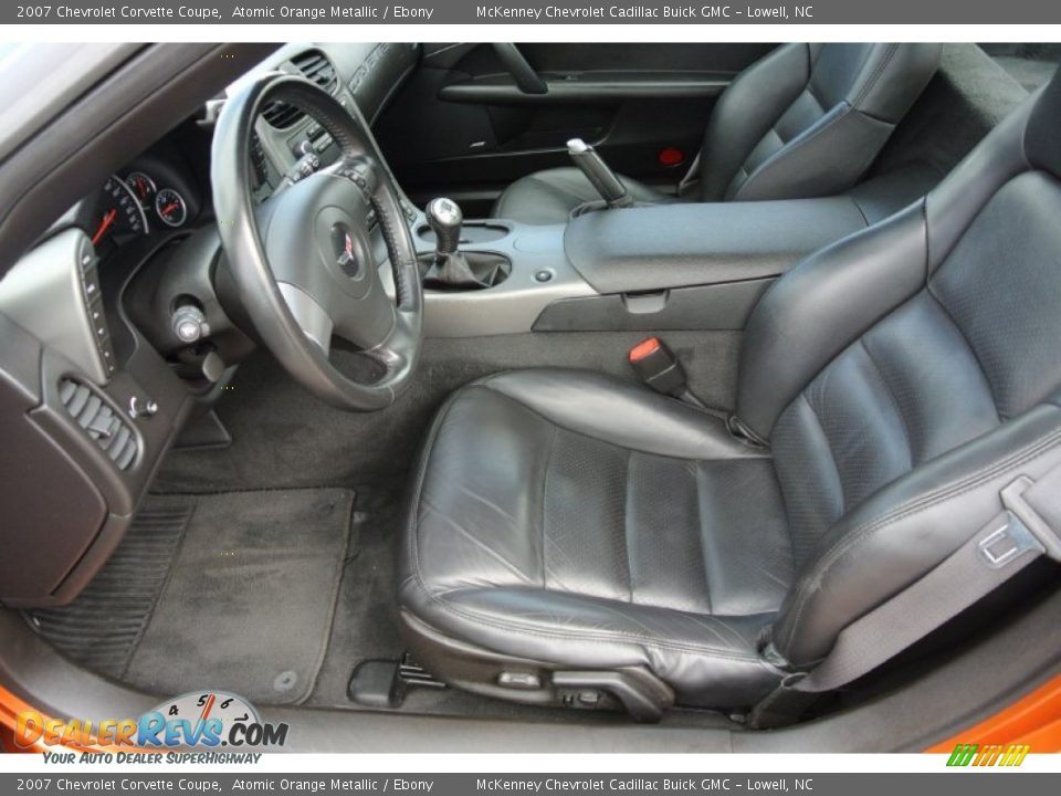 Ebony Interior - 2007 Chevrolet Corvette Coupe Photo #8