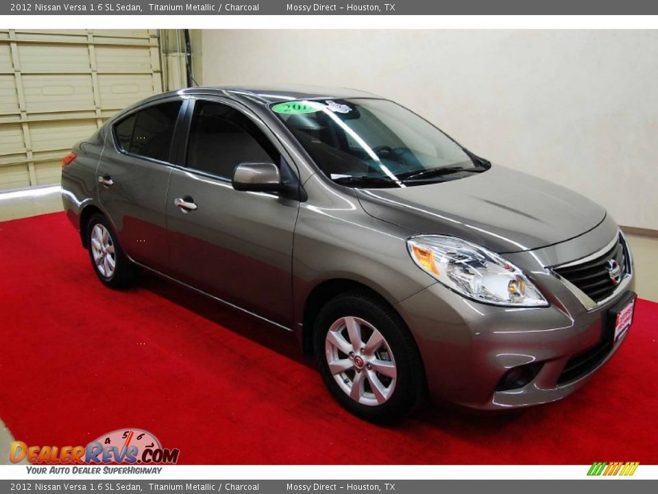 2012 Nissan Versa 1.6 SL Sedan Titanium Metallic / Charcoal Photo #1
