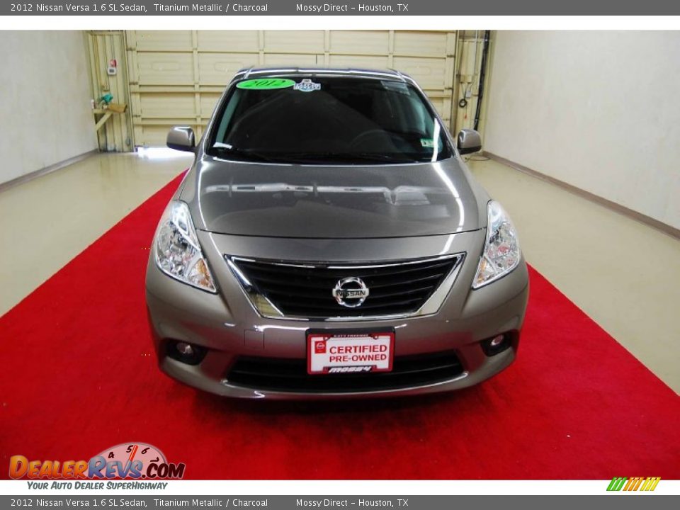 2012 Nissan Versa 1.6 SL Sedan Titanium Metallic / Charcoal Photo #2