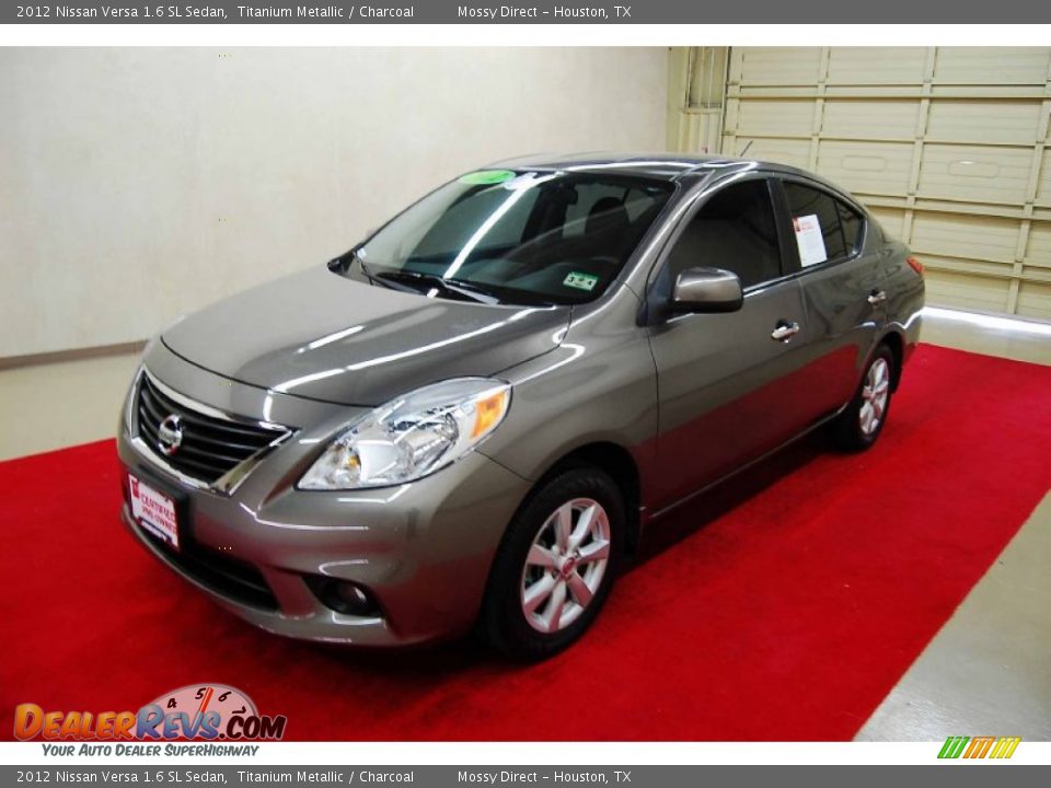2012 Nissan Versa 1.6 SL Sedan Titanium Metallic / Charcoal Photo #3