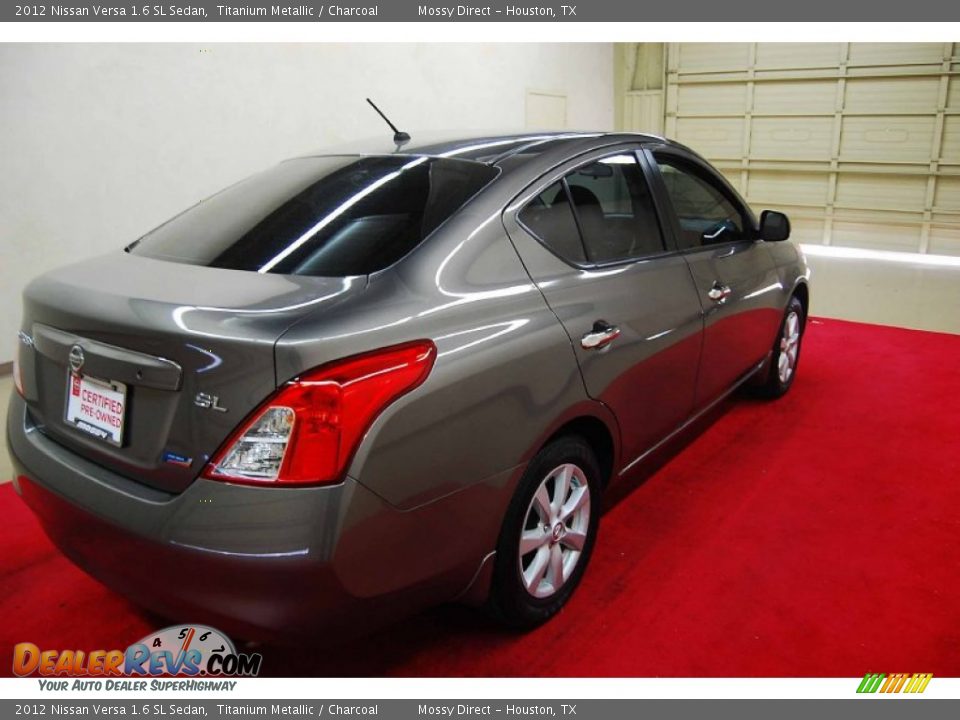 2012 Nissan Versa 1.6 SL Sedan Titanium Metallic / Charcoal Photo #6