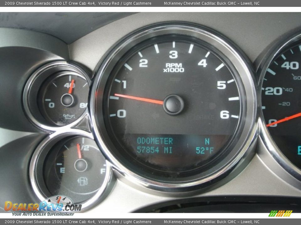2009 Chevrolet Silverado 1500 LT Crew Cab 4x4 Victory Red / Light Cashmere Photo #15