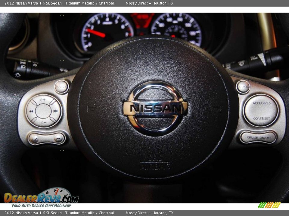 2012 Nissan Versa 1.6 SL Sedan Titanium Metallic / Charcoal Photo #23