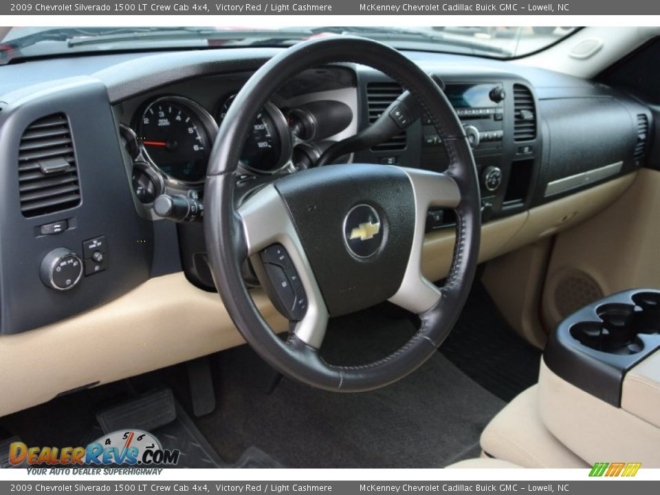2009 Chevrolet Silverado 1500 LT Crew Cab 4x4 Victory Red / Light Cashmere Photo #24