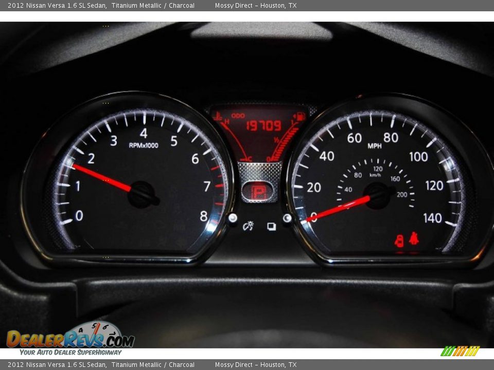 2012 Nissan Versa 1.6 SL Sedan Titanium Metallic / Charcoal Photo #24