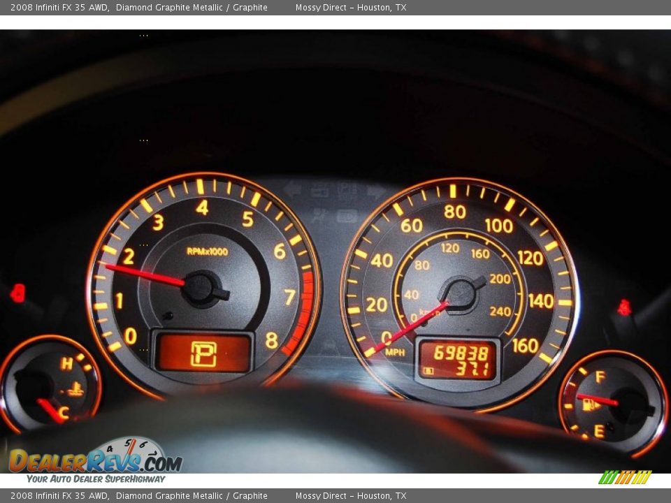 2008 Infiniti FX 35 AWD Diamond Graphite Metallic / Graphite Photo #25