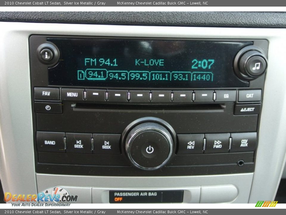 2010 Chevrolet Cobalt LT Sedan Silver Ice Metallic / Gray Photo #13