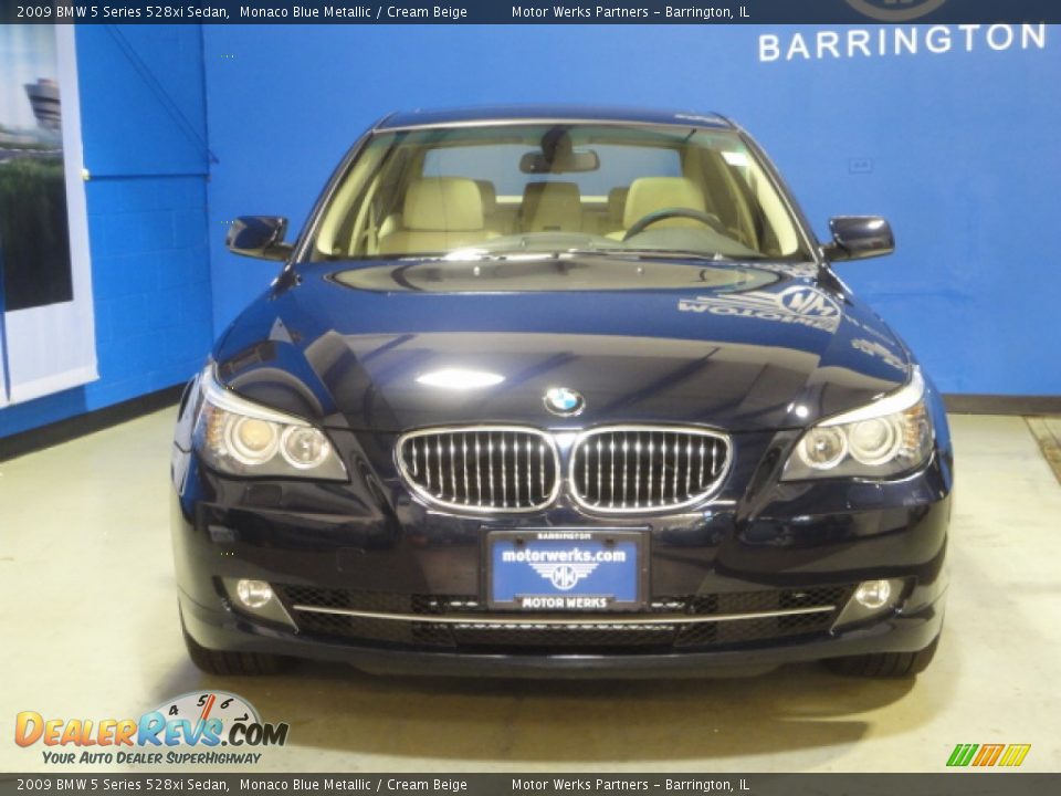 2009 BMW 5 Series 528xi Sedan Monaco Blue Metallic / Cream Beige Photo #2