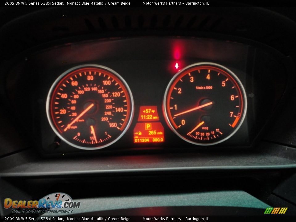 2009 BMW 5 Series 528xi Sedan Monaco Blue Metallic / Cream Beige Photo #12