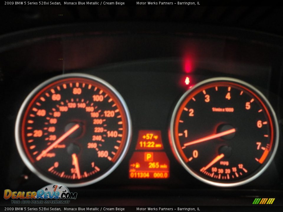 2009 BMW 5 Series 528xi Sedan Monaco Blue Metallic / Cream Beige Photo #13