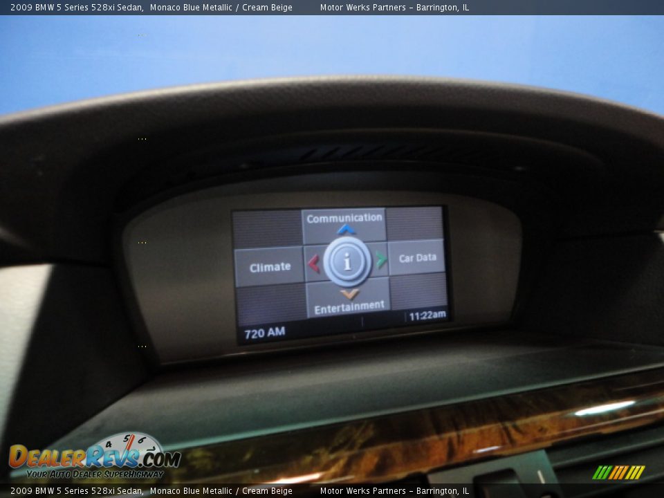 2009 BMW 5 Series 528xi Sedan Monaco Blue Metallic / Cream Beige Photo #14