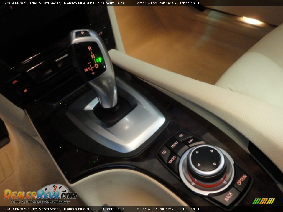 2009 BMW 5 Series 528xi Sedan Monaco Blue Metallic / Cream Beige Photo #15