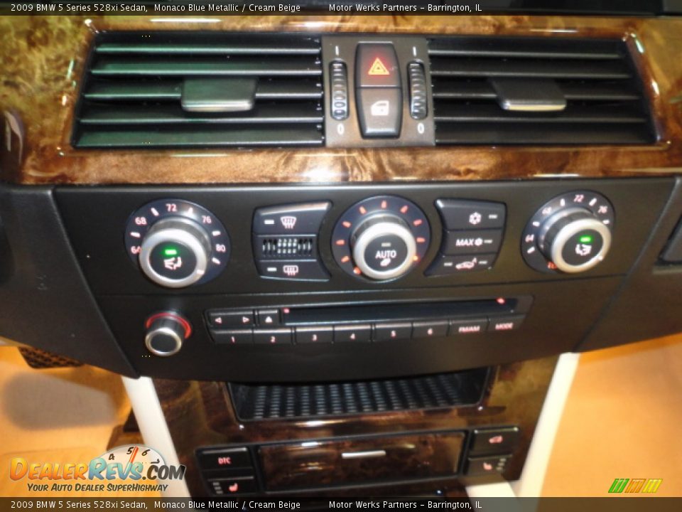 2009 BMW 5 Series 528xi Sedan Monaco Blue Metallic / Cream Beige Photo #16