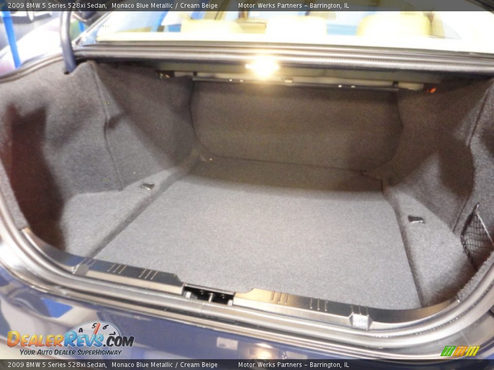 2009 BMW 5 Series 528xi Sedan Monaco Blue Metallic / Cream Beige Photo #26