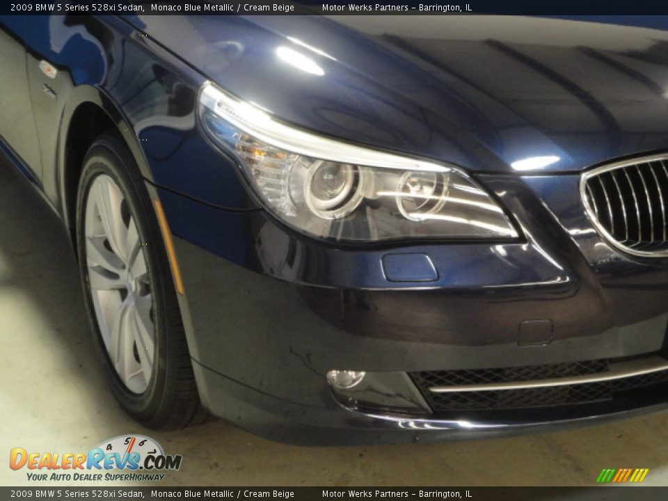 2009 BMW 5 Series 528xi Sedan Monaco Blue Metallic / Cream Beige Photo #30