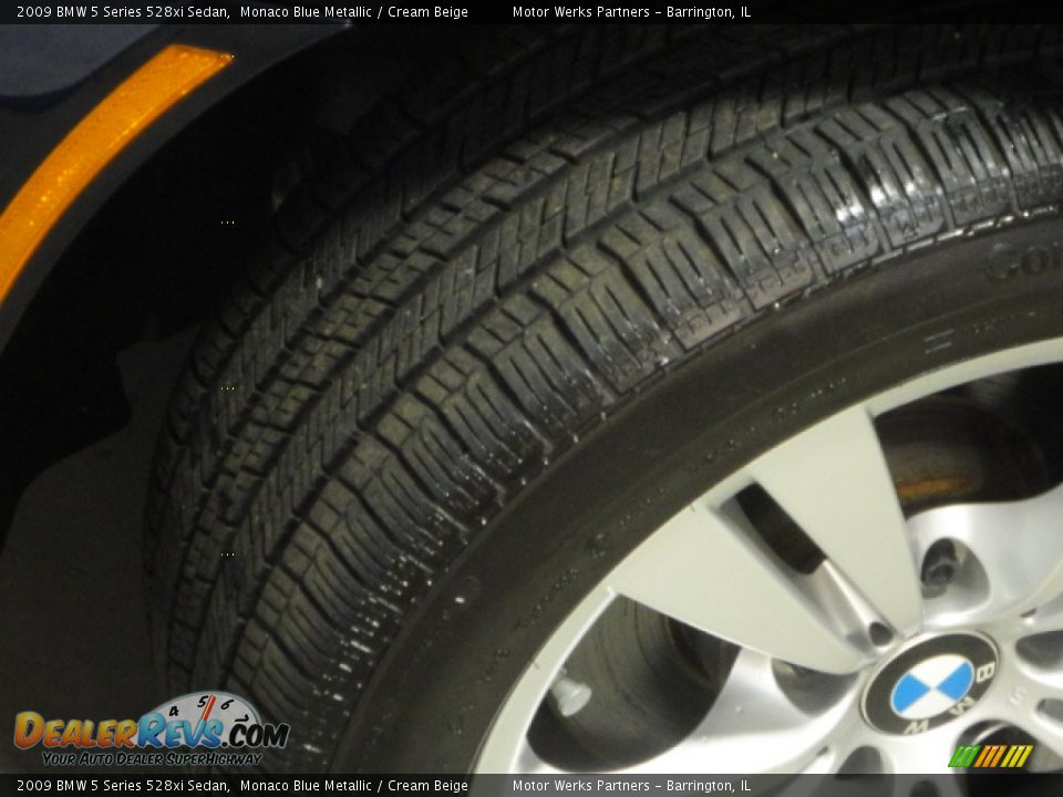 2009 BMW 5 Series 528xi Sedan Monaco Blue Metallic / Cream Beige Photo #35