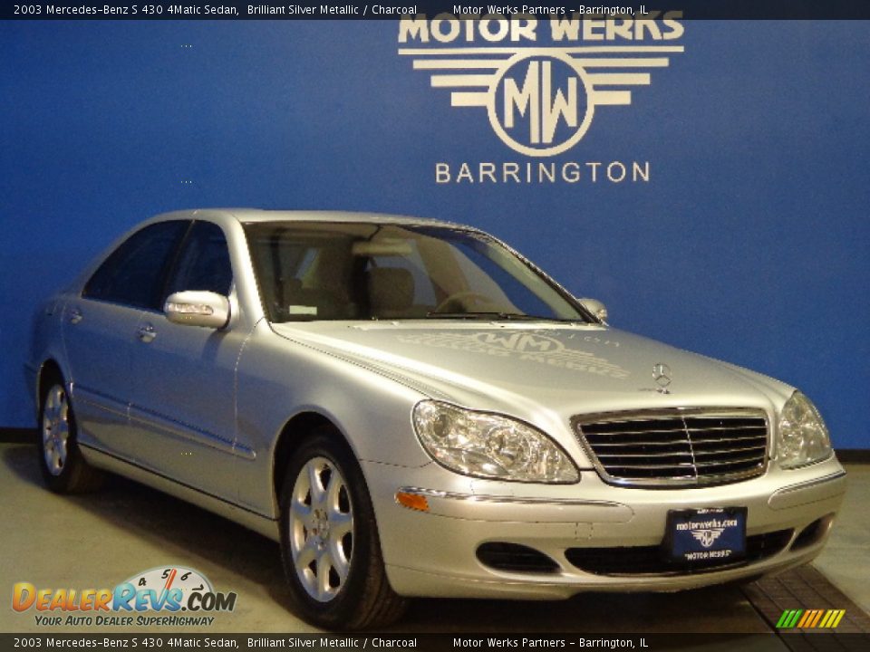 2003 Mercedes-Benz S 430 4Matic Sedan Brilliant Silver Metallic / Charcoal Photo #1