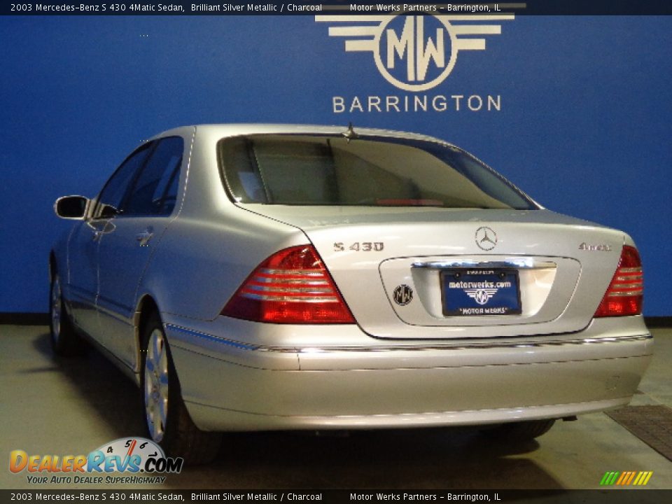 2003 Mercedes-Benz S 430 4Matic Sedan Brilliant Silver Metallic / Charcoal Photo #5
