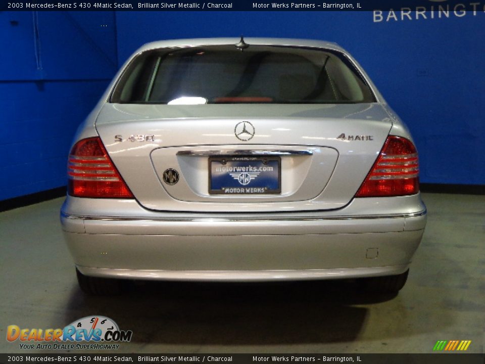 2003 Mercedes-Benz S 430 4Matic Sedan Brilliant Silver Metallic / Charcoal Photo #6