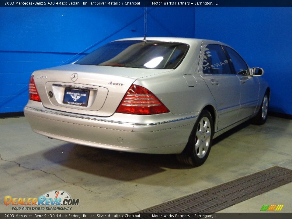 2003 Mercedes-Benz S 430 4Matic Sedan Brilliant Silver Metallic / Charcoal Photo #7