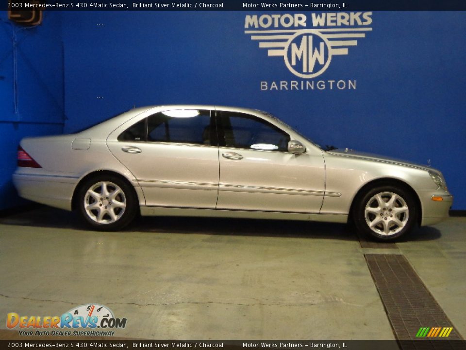 2003 Mercedes-Benz S 430 4Matic Sedan Brilliant Silver Metallic / Charcoal Photo #8