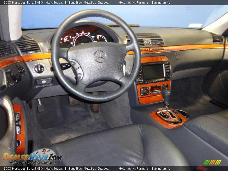 2003 Mercedes-Benz S 430 4Matic Sedan Brilliant Silver Metallic / Charcoal Photo #13