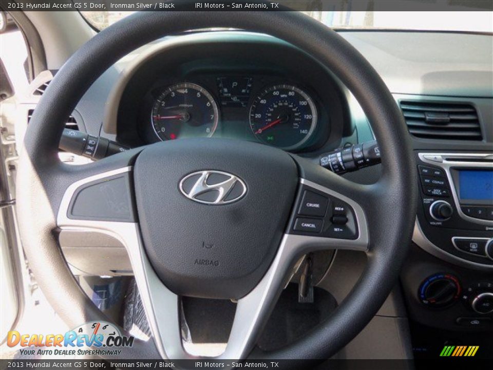 2013 Hyundai Accent GS 5 Door Ironman Silver / Black Photo #12