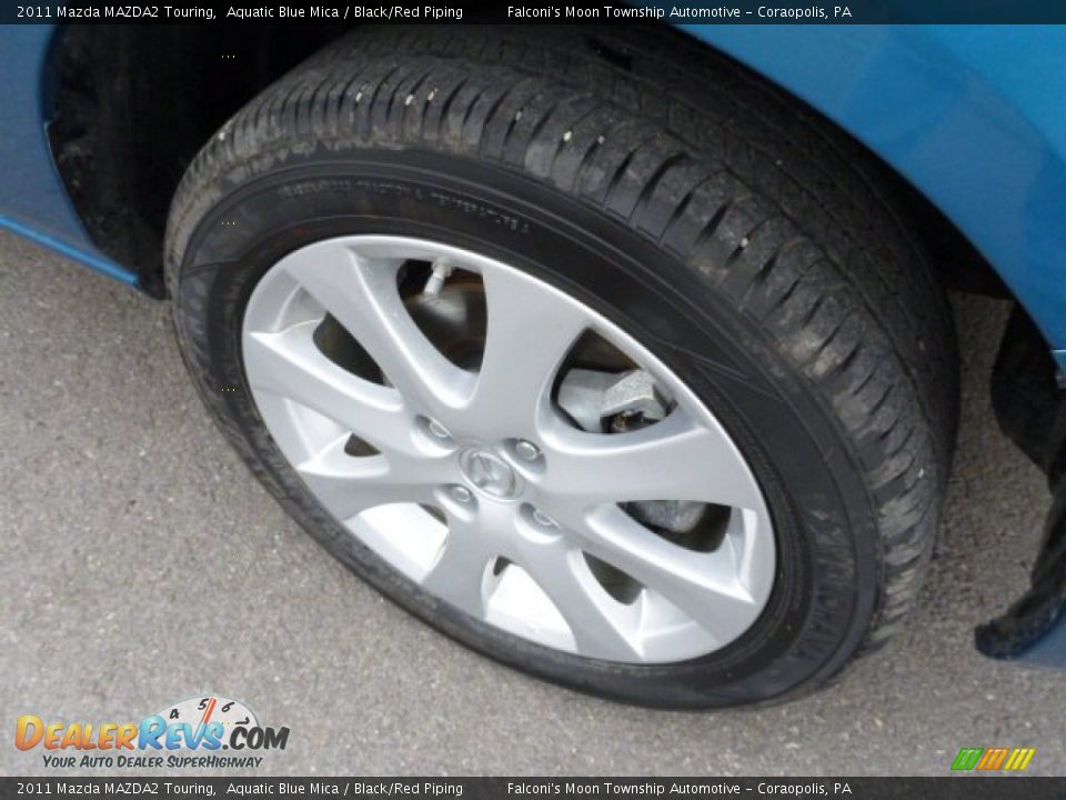 2011 Mazda MAZDA2 Touring Aquatic Blue Mica / Black/Red Piping Photo #9