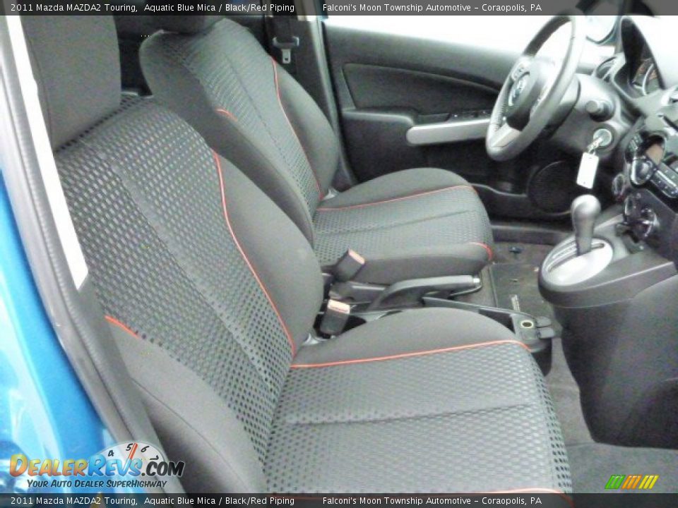 Black/Red Piping Interior - 2011 Mazda MAZDA2 Touring Photo #10