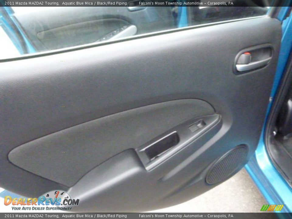 2011 Mazda MAZDA2 Touring Aquatic Blue Mica / Black/Red Piping Photo #18