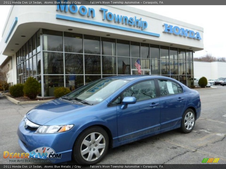 2011 Honda Civic LX Sedan Atomic Blue Metallic / Gray Photo #1