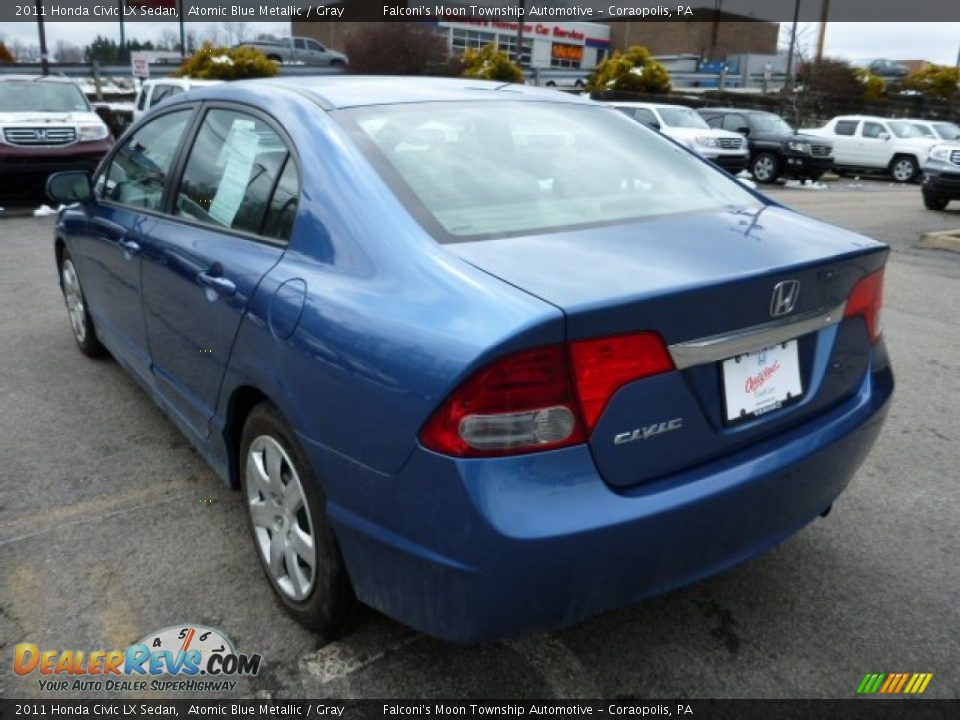 2011 Honda Civic LX Sedan Atomic Blue Metallic / Gray Photo #3